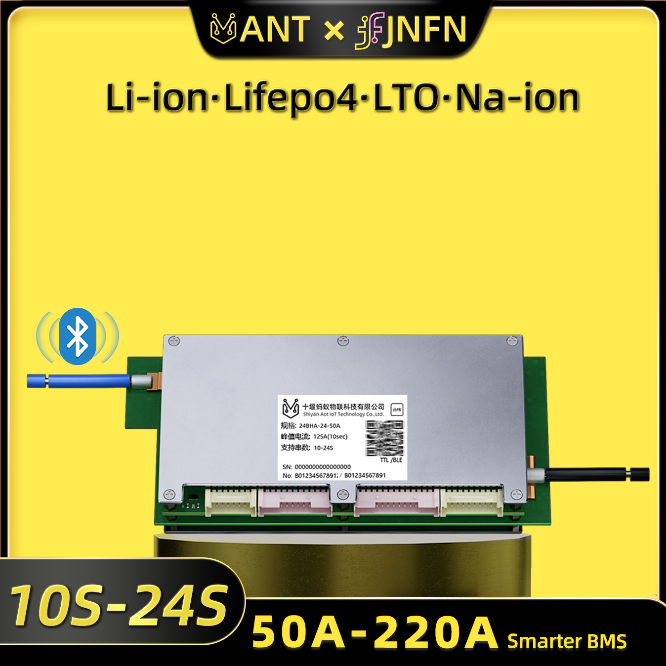 Smart Bms 24S 200A Bluetooth Lifepo4 - Placa de Proteção de Bateria de