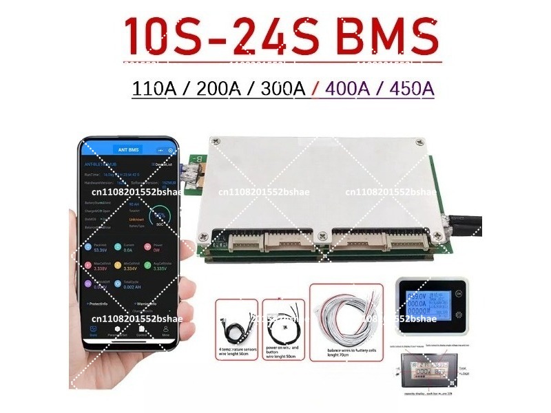 Smart Bms 24S 200A Bluetooth Lifepo4 - Placa de Proteção de Bateria Inteligente