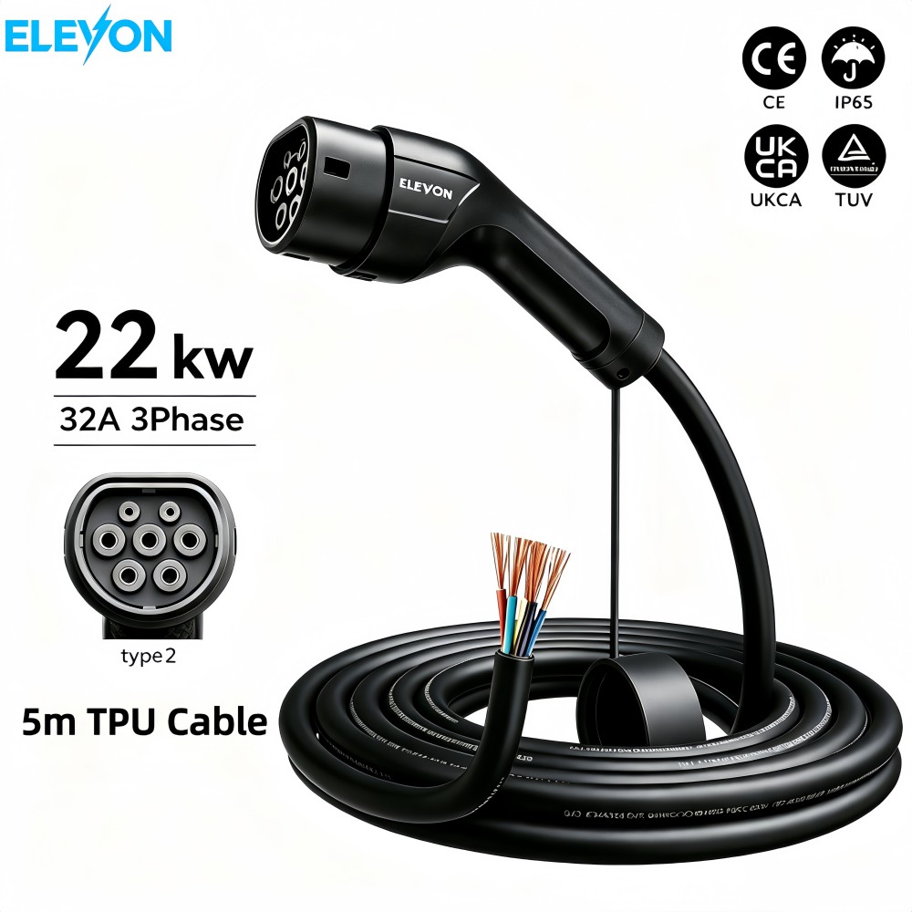 Ev Charger Type 2 22Kw 32A 3 Phase - Carregador ELEVON EV Tipo 2 Fêmea