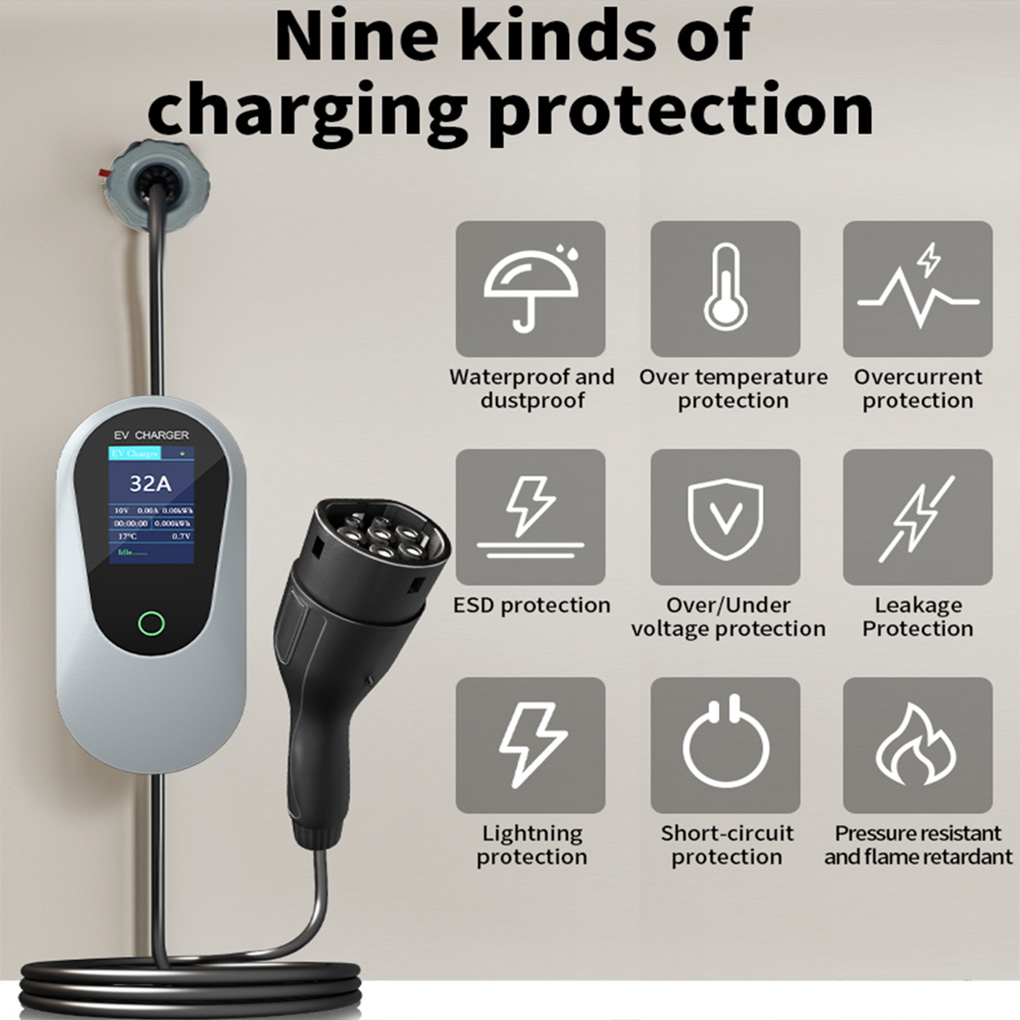 Ev Charger Type 2 22Kw 32A 3 Phase - Tipo-2 Carregador EV Portátil 22KW 32A