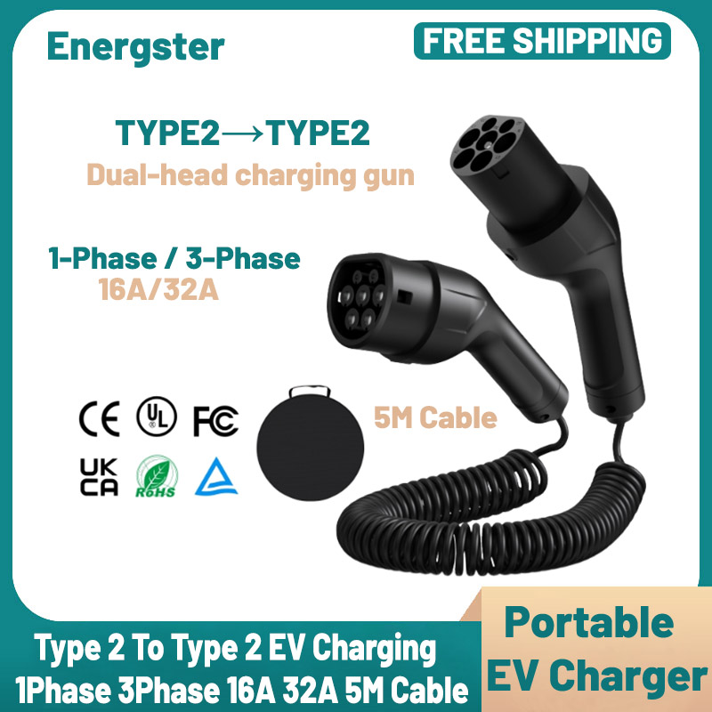 Cabo Espiral Portátil Tipo 2 p - Ev Charger Type 2 22Kw 32A 3 Phase avaliação e preço