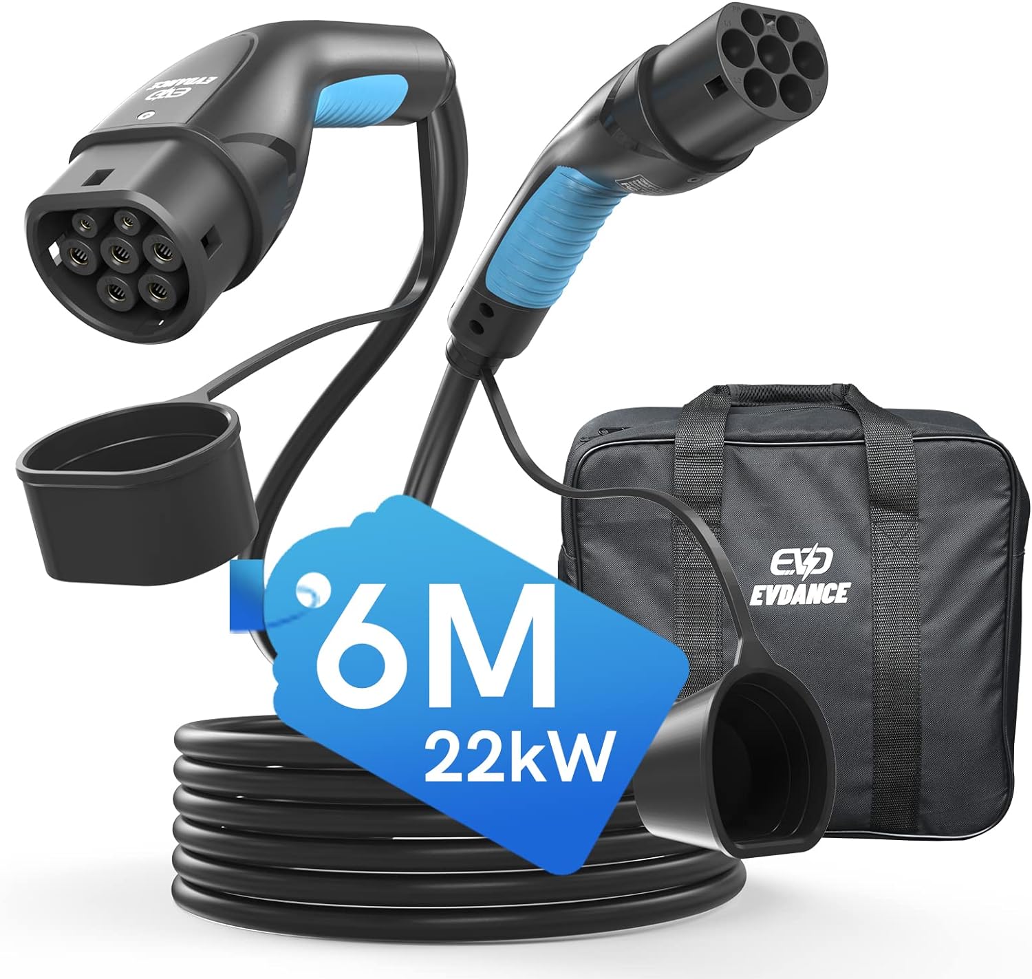 EVDANCE 6/8/10M EV Cabo de car - Ev Charger Type 2 22Kw 32A 3 Phase avaliação e preço